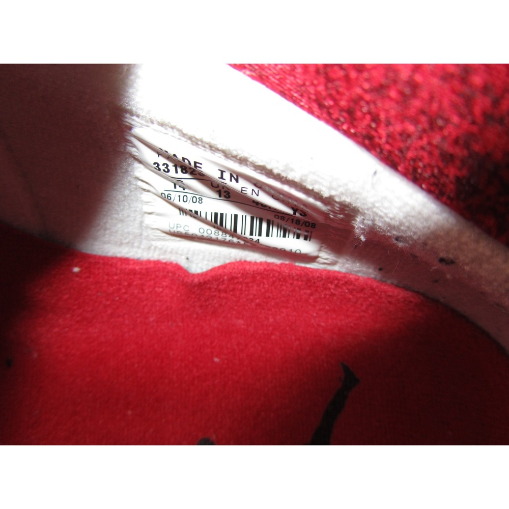 Jordan AJF 20 Fusion White Varsity Red Black Laser Strap 331823-101 Men High Top - Picture 12 of 12